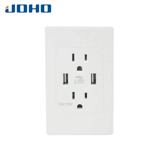 Joho Electrical Sockets Us Duplex Receptacle Dual Usb Charger Wall