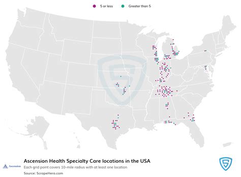 Number of Ascension Health Specialty Care locations in the USA in 2023
