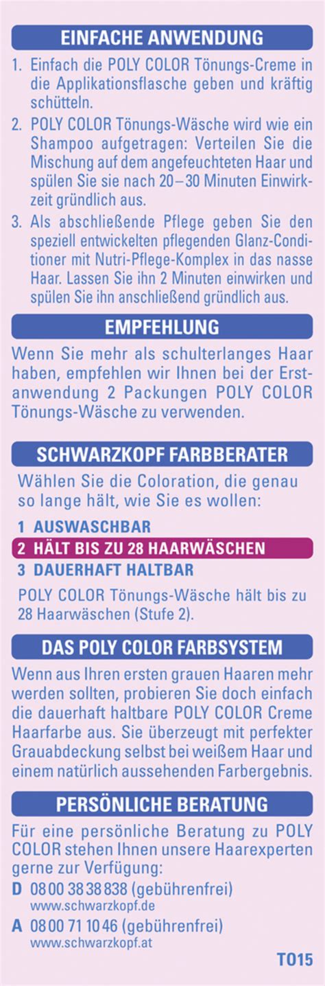 Schwarzkopf Poly Color Pflegende Tönung 15 Mittelblond Von Rossmann