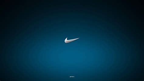 Download Cool Blue Gradient Nike Logo Wallpaper