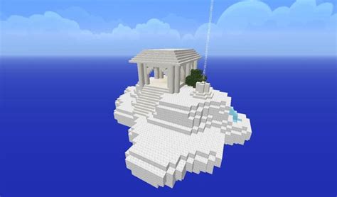 An Island In The Ocean With A Gazebo On Top