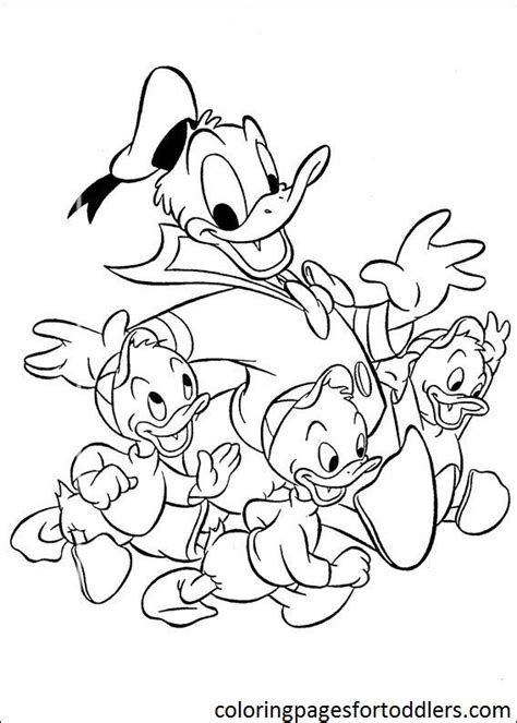 Cute Huey Dewey And Louie Coloring Pages Coloring Pages