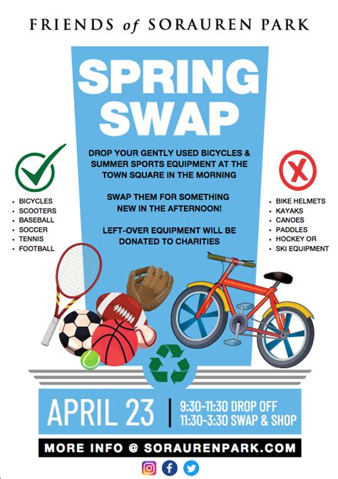 Update Sports Equipment Swap Postponed Due To Rain—now Will Take Place