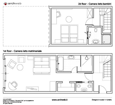 Letti Singoli Dwg Idee Per La Decorazione Domestica