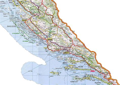 Hrvatska Karta Dalmacija Karta