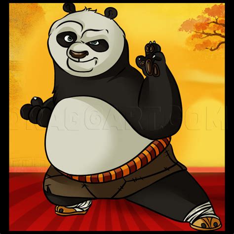 How To Draw Kung Fu Panda Step By Step Drawing Guide By Dawn Dragoart