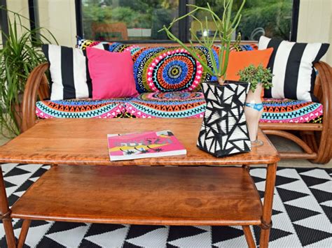 A Colorful Bohemian Poolside Patio Makeover Diy