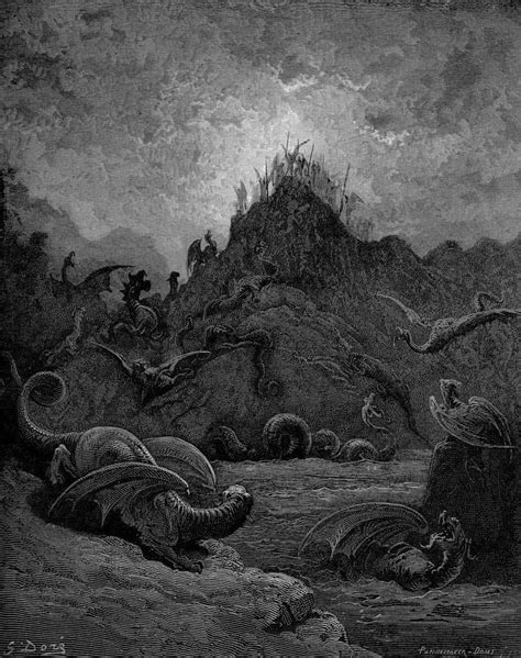 Paradise Lost Paul Gustave Doré Gustave Dore Sea Serpent Dark Art