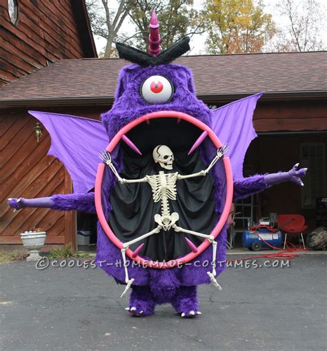 Coolest Homemade Purple People Eater Costume Creepy Halloween