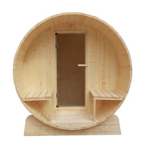 Outdoor Or Indoor White Finland Pine Wet Dry Barrel Sauna 5 Person