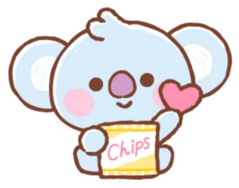 Koya Bt21 Baby Love Heart Chip Sticker By Bt21 💗 Bts Cute Easy