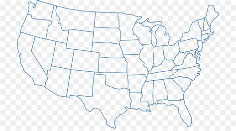 Estados Unidos Mapa Em Branco Contorno Dos Estados Unidos png transparente grátis