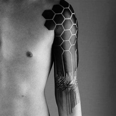 70 All Black Tattoos For Men Blackout Design Ideas