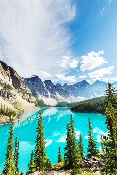Moraine Lake Stock Image Image Of Canadian Attraction 90227779