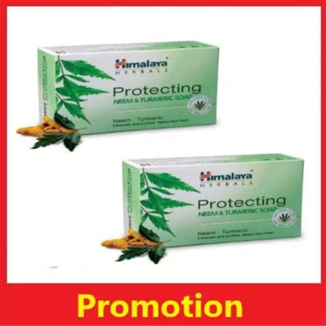 Himalaya Herbals Protecting Neem And Turmeric Soap 75gm X 2 Untuk