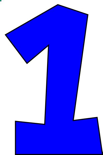 Number One Bright Blue Clip Art At Vector Clip Art Online