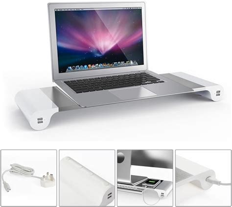 Olanstar Aluminum Computer Monitor Stand Space Bar Laptop Stand