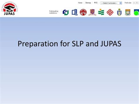 The submission of slp is optional. PPT - Preparation for SLP and JUPAS PowerPoint ...