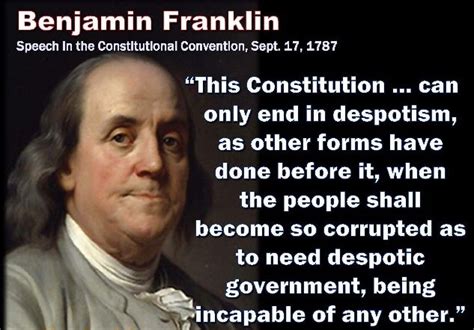 Benjamin Franklin Wisdom Quotes Words Of Wisdom Benjamin Franklin Constitution Corruption