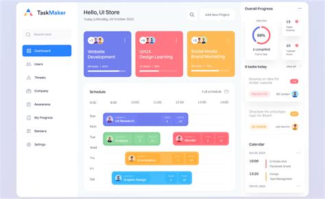 Task Management Schedule Ui Kit Figma