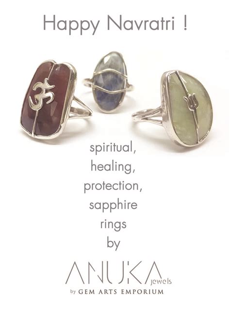 Spiritual Healing Protection Rings With Hindu Symbols
