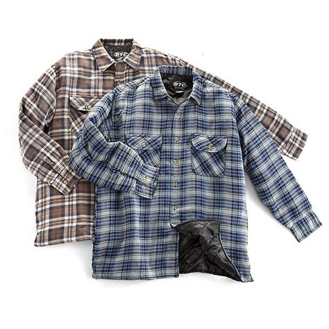 2 Pk Quilted Flannel Shirts 230276 Shirts At Sportsmans Guide