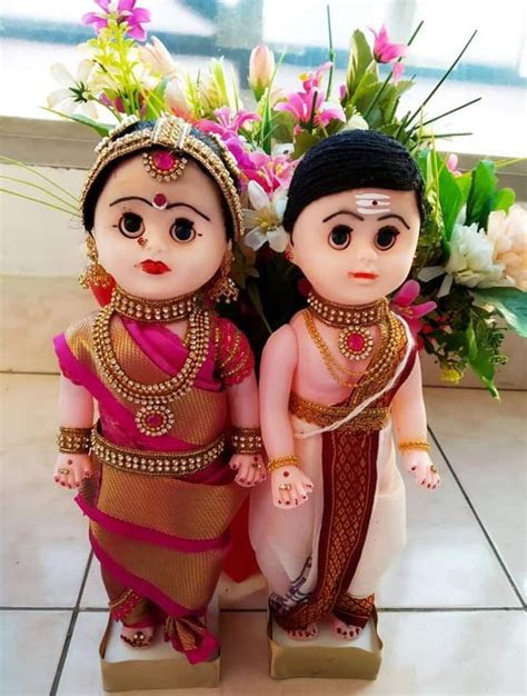 South Indian Dressed Dolls Wedding Doll Homemade Dolls Quilling Dolls