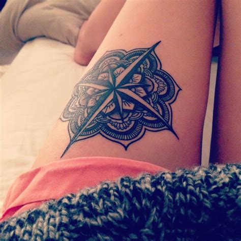 My Mandala Compass Tattoo Love It Rose Tattoos New Tattoos Tattoos