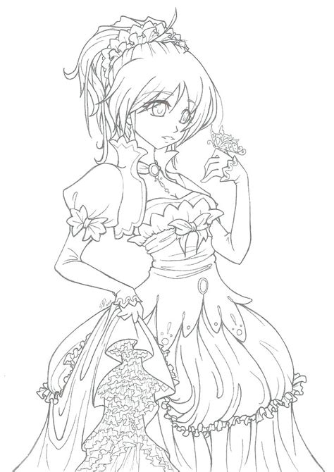 Anime Princess Coloring Pages At Free Printable