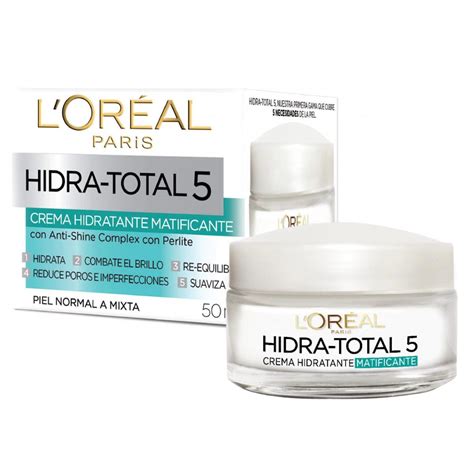 ¿qué es una crema hidratante para pieles mixtas? L'Oréal, Hidratotal 5, Crema hidratante matificante Anti ...