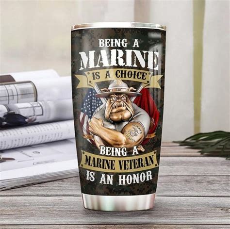Best T For Fathers Day Stainless Steel Us Marines Corp Tumbler