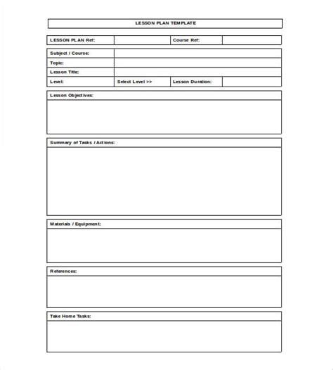 Lesson Plan Templates 13 Free Word Excel And Pdf Formats Samples