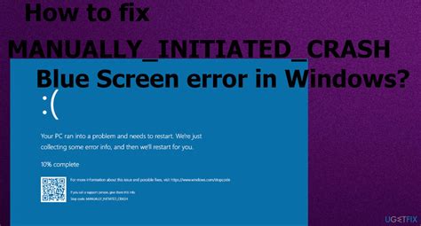 How To Fix Manuallyinitiatedcrash Blue Screen Error In Windows