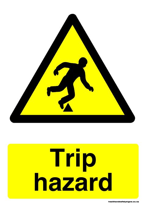 Trip Hazard Warning Sign Health And Safety Signs