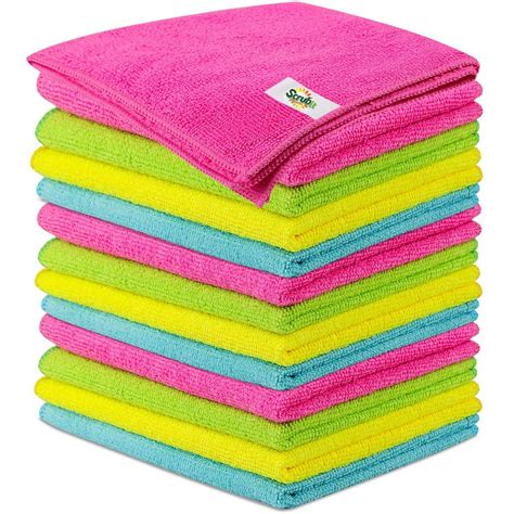 scrubit microfiber cleaning cloth lint free anti bacterial ultra absorbent 12 pack walmart