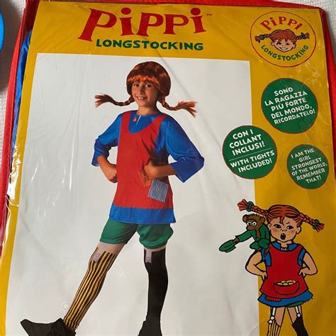 Ny Pippi Långstrump Maskerad Dräkt Med Peruk S Köp På Tradera 606330005