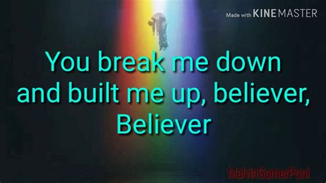 Believer Lyrics Imagine Dragons Ft Lil Wayne Youtube