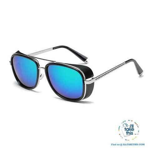 Mens Goggle Style Polarized Sunglasses With Mirror Lenses 8 Lens
