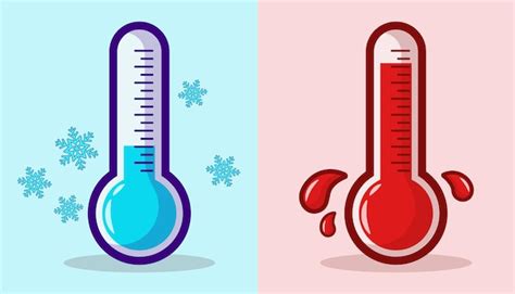 Premium Vector Thermometer Illustration With Both Cold And Hot