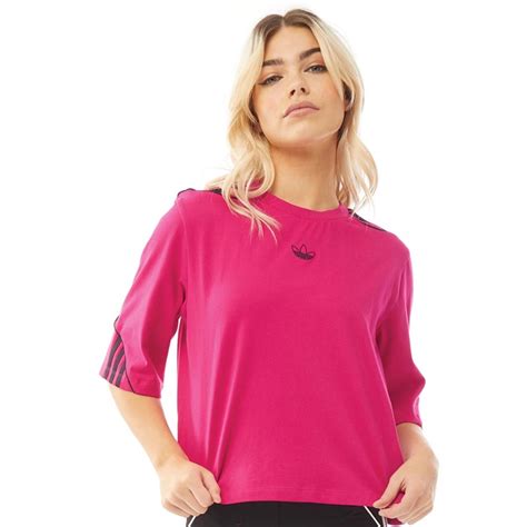 Buy Adidas Originals Womens Cropped T Shirt Bold Pink
