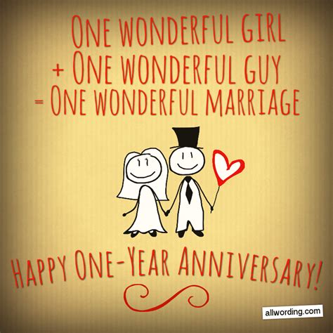 One Year Wedding Anniversary Wishes Happy Wedding Anniversary Quotes