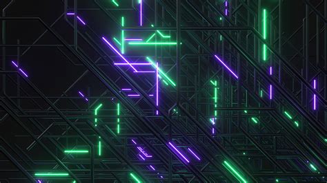 Green Purple Neon Light Lines Abstraction 4k Hd Abstract Wallpapers