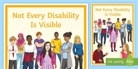 Not Every Disability Is Visible Display Poster Send Resource