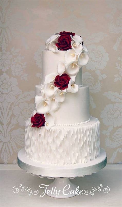 Wedding Cake Red Elegant Wedding Cakes Wedding Cakes With Flowers Beautiful Wedding Cakes