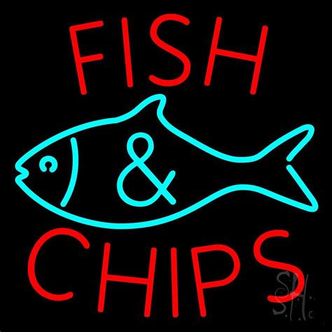 Fish Logo Fish And Chips Led Neon Sign Fish And Chips Neon
