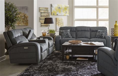 Lane Furniture 57002 53slr Phantom Steel 3 Piece Living Room Set With