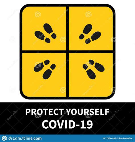 Protect Yourself Protect Covid 19 Sign And Symbol Stock Vector