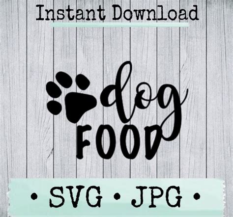 Dog Food Svg File For Cricut Users Svg For Dog Food Decal On Etsy