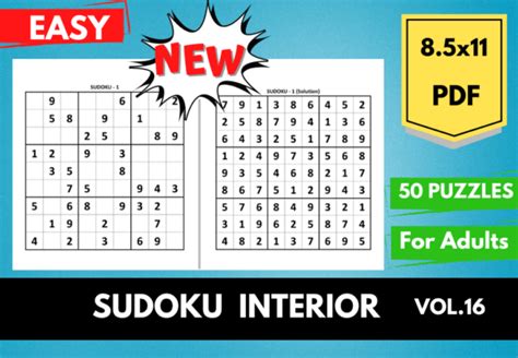 50 Easy Sudoku Puzzles Adults Vol19 Graphic By Best Designs