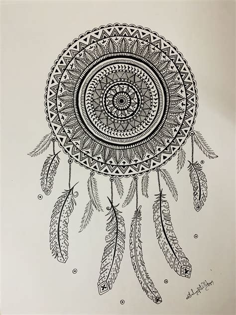 Dream Catcher Dream Catcher Mandala Mandala Design Art Art Drawings Sketches Simple